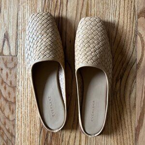 Tan Woven Everlane Mules Size 8.5